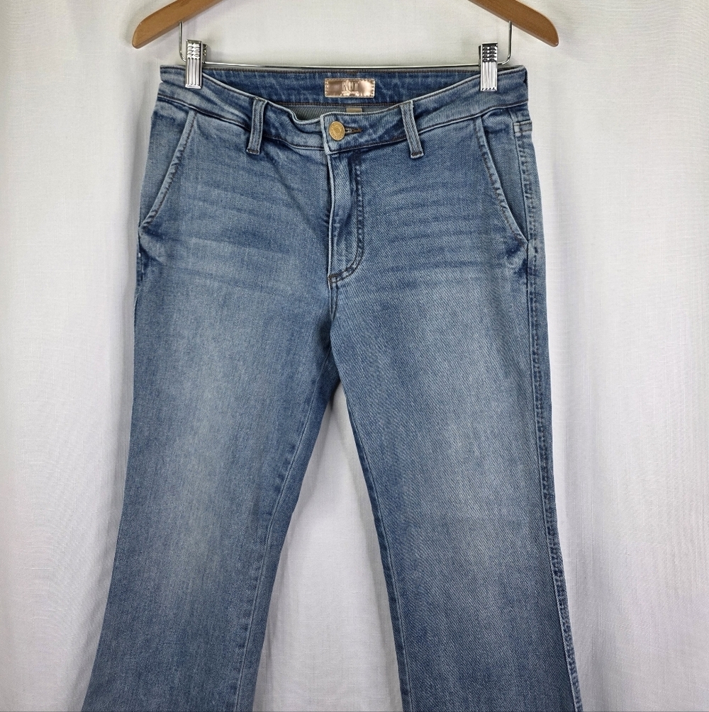 KUT FROM THE KLOTH Women's Kelsey  Ankle Flare Denim Jeans Mid Rise Size 4 - Picture 3 of 12